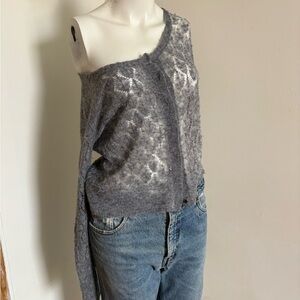 Noa Noa fine knit lace cardigan / top – size S